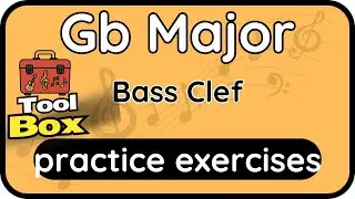 Gb Major Scale &middot; Backing Track (Bass Clef Version) Medium Swing 104bpm