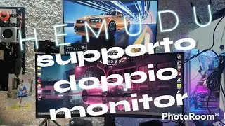 Supporto doppio monitor HEMUDU - Fino a 20kg con meno di 30&euro; - umboxing e review
