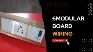 6 Modular Board wiring. /Board wiring/. 6 Modular Board. socket,3 Switch and MCB 10amp connection.