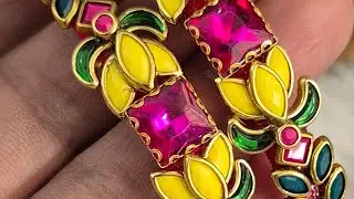 silkthread boutique creator is live/new 4 cut design/clip stone bangles/www.silkthreadboutique.in 