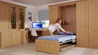 Verona Oak Wall Bed by Strachan