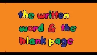 'the Written Word & the Blank Page'  pilot episode