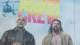 Dave Bautista Jason Momoa The Wrecking Crew Billboard Sunset Blvd Los Angeles CA January 12, 2026