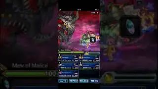 FFBE Fixed-Party Trial Maw of Malice 4 Turns All Missions No Items