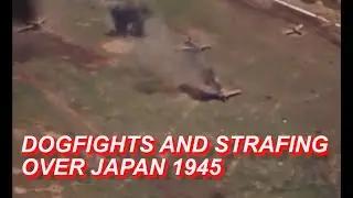 GUN CAMERA COMPILATION IN HD COLOR - DOGFIGHTS AND STRAFING OVER JAPAN 1945 [ WWII DOCUMENTARY ]