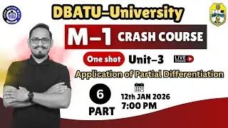 |DBATU | PART-6 | M1 Application of Partial Differentiation | PYQ SOLUTION | UNIT - 3 |
