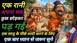 एक रानी अपना सब कुछ छोड़कर पड़ गई एक साधु के पीछे शादी करने के लिए🤣🙏| Rajendra Das Ji #rajendradasji