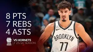 Ben Saraf 8 pts 7 rebs 4 asts vs Hornets 25/26 season