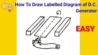 How to draw dc generator step by step for beginners ! | how to draw dc generator class 10