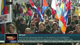 Испания | Протестующие потребовали уважения суверенитета Венесуэлы