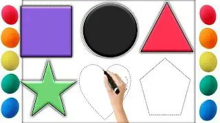 Learn shapes, Shapes name, colors for kids, 2d shapes drawing @learnwithdrish