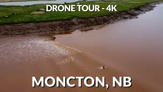 Drone Footage of Moncton, New Brunswick, on the Petitcodiac River