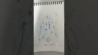 Designing a dress with new colour changing pens🪻🖊️🖋️#designer #artwork