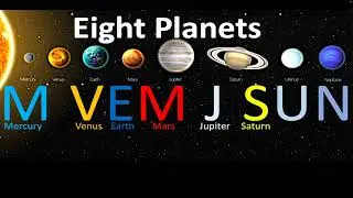 Mnemonic device for remembering the order of the eight planets in our solar system