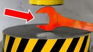 EXPERIMENT Glowing 1000 degree WRENCH vs HYDRAULIC PRESS 100 TON