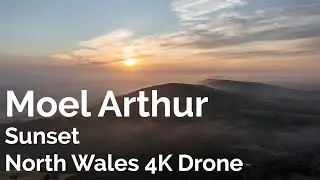 Moel Arthur - Clwydian Range at sunset | North Wales 4K Drone