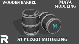 Stylized Prop Modeling in Maya | Wooden Barrel (Beginner 3D Tutorial) #3dmodeling