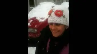 Me, my father and the neighbor, admiring the snowman [Part 2]