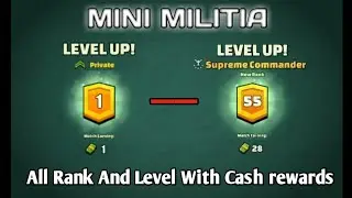 Mini Militia ALL Rank and Level with Cash💵 rewards | Latest Ranks in Mini Militia 2020✌