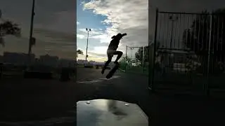 Первые попытки олли на скейтборде | First attempts to do an ollie on a skateboard