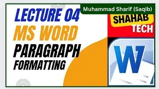 How to Change Paragraph Formatting||Paragraph Alignment #shahabtech #msword