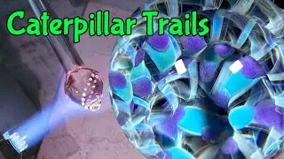Vortex Marble Lampworking Demo &ldquo;Caterpillar Trails&rdquo; with twisted cane layers - Episode #90