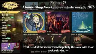 Fallout 76 Atomic Shop Weekend Sale February 5, 2026