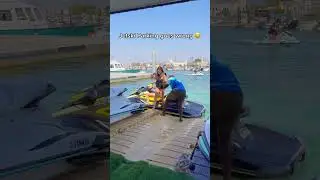 Jetski Parking Goes Wrong 😅 #jetski #jetskidubai #jetskiparking #dubai