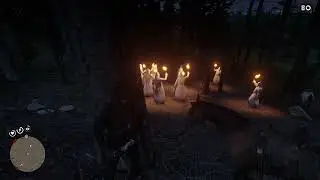 Red Dead 2. KKK scene.  Burn you hooded rats.