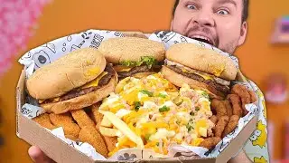 COMBO DE HAMBÚRGUER ARTESANAL, NUGGETS DE FRANGO, BACON E BATATA FRITA PARA 03 PESSOAS- Vale a pena?