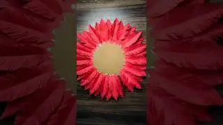 paper wings craft /Red Paper Flower Wall Hanging / Easy Wall Hanging #shotrs #wallhanging