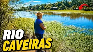 Fomos pescar no rio caveiras e fiquei surpreso com isso..