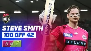 INCREDIBLE! Steve Smith Smashes 41-Ball Hundred In Sydney Smash | #BBL15