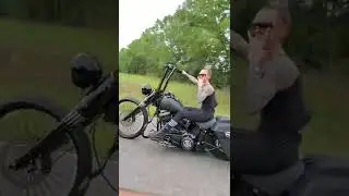 KJ Vega Softail Slim 26 in front, 18 in apes, custom nacelle and light mount