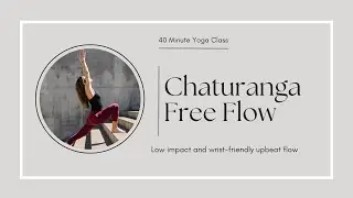 Chaturanga Free Flow | 40 Minute Yoga Class | Upbeat Vinyasa