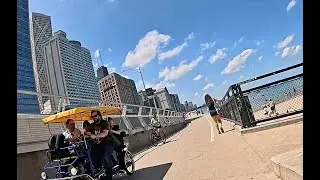 Chicago Summer | Ohio St Beach to Fullerton | 4k Bike Ride