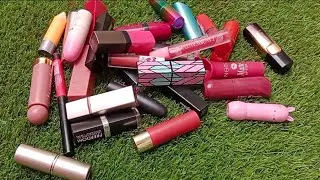 PINK 5 IN 1 DARK PINK PURPLE RED ORANGE MATTE LIPSTICKS 