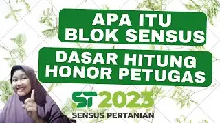 APA ITU BLOK SENSUS? DASAR HITUNG HONOR PETUGAS ST2023 #honor petugas st2023