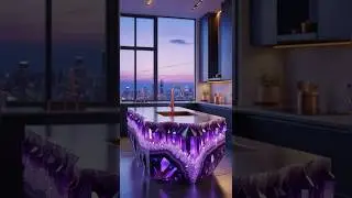 Luxury Amethyst Geode Kitchen Island 💎 | Dream Kitchen Design 2025 | High-End Interiors