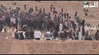 تشييع جنازة مصطفى بغداد بالمقبرة القديمة بقصر الشلالة في تيارت.