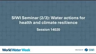 14020 SIWI Seminar (2/3): Water actions for health and climate resilience