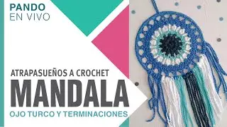 MANDALA ATRAPASUE&Ntilde;OS 20cm a Crochet 💫 Pando en Vivo