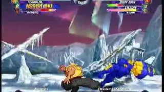 MvC2 Online (360): Brett (RomSlash) vs DeviantBlackSag (Storm/IM/Cyke) 2 .:2.17.10:.
