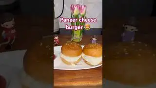 Make this healthy non-fried , high protein paneer burger 🍔 #food #home #youtubeshorts #fyp