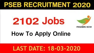 PSEB Recruitment Notification 2020 | Application Form (2102 Teacher Vacancies) - How To Apply?