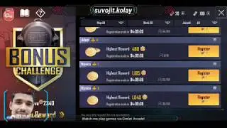 Play bonus challenge redeem your reward or UC