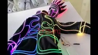 TC 053 fiber optic LED light up tron dance suit
