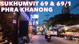🇹🇭4K｜Walking around Soi Sukhumvit 69 and 69/1 - Bangkok Phra Khanong tour - W market