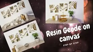 Resin Geode on canvas /DIY/Epoxide -Hertz.