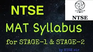 MAT Syllabus for stage1 & stage2 Ntse